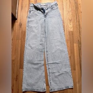 Madewell Superwide-Leg Jeans in Hollyhurst Wash, size 26